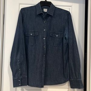 J Crew darker blue jean shirt size M